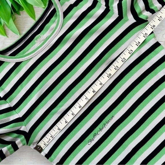 J.Crew short stretch cotton green stripe perfect t-shirt *shop@iamwarrior - Picture 6 of 8